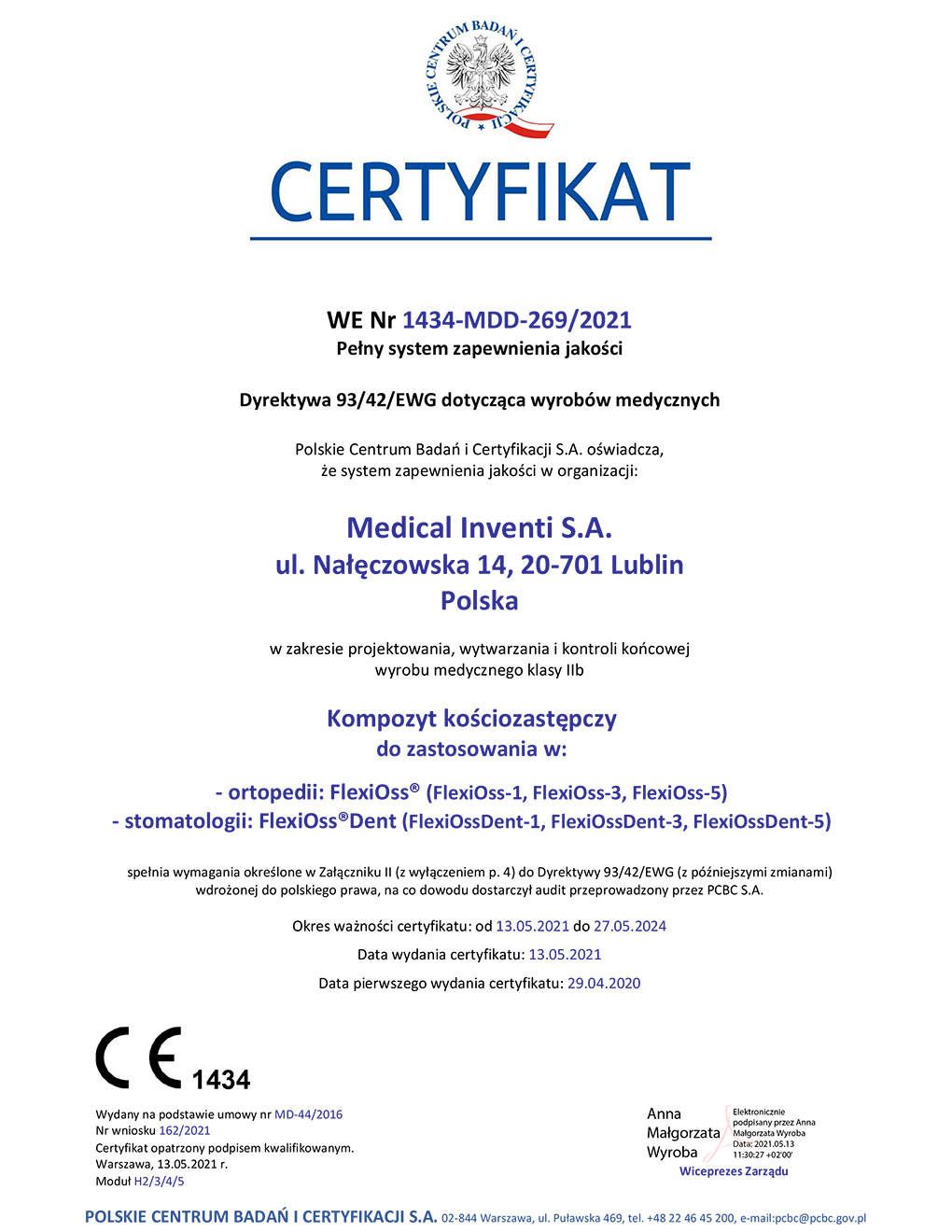 Certyfikat zgodności WE (PL)